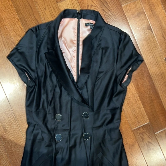 Le Chateau Black DoubleBreasted Virgin Wool Shirt Dress SZ Small - Picture 4 of 17